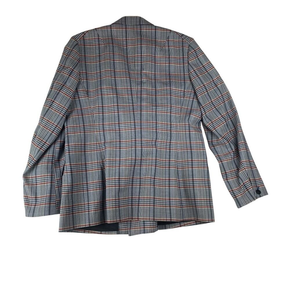 Rag & Bone women's size 14 Elsie gray check blazer new xl plaid suit blue busi - Picture 3 of 13